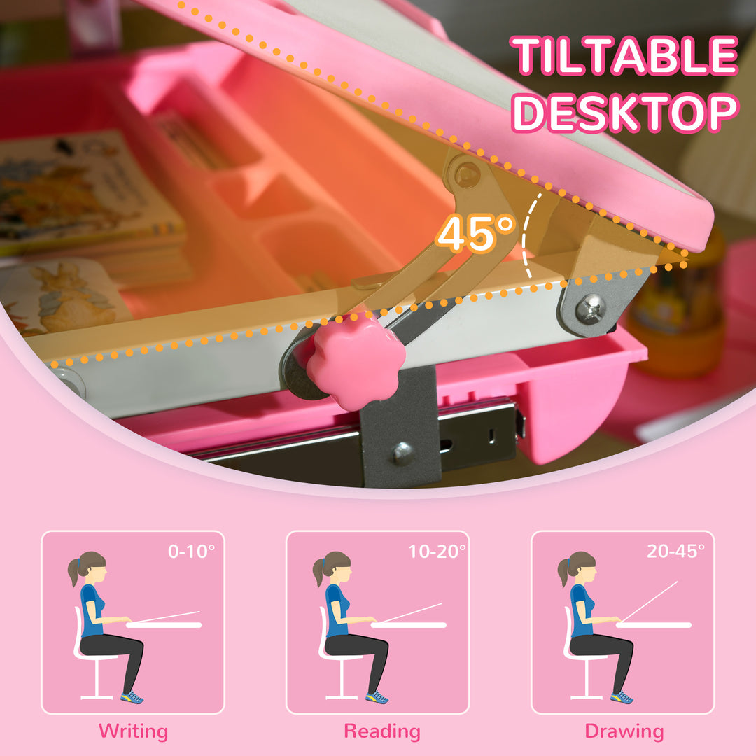 Adjustable Kids Desk and Chair Set