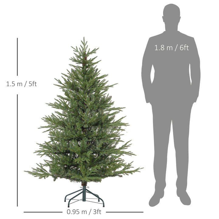 5ft Artificial Christmas Tree with 1724 Tips