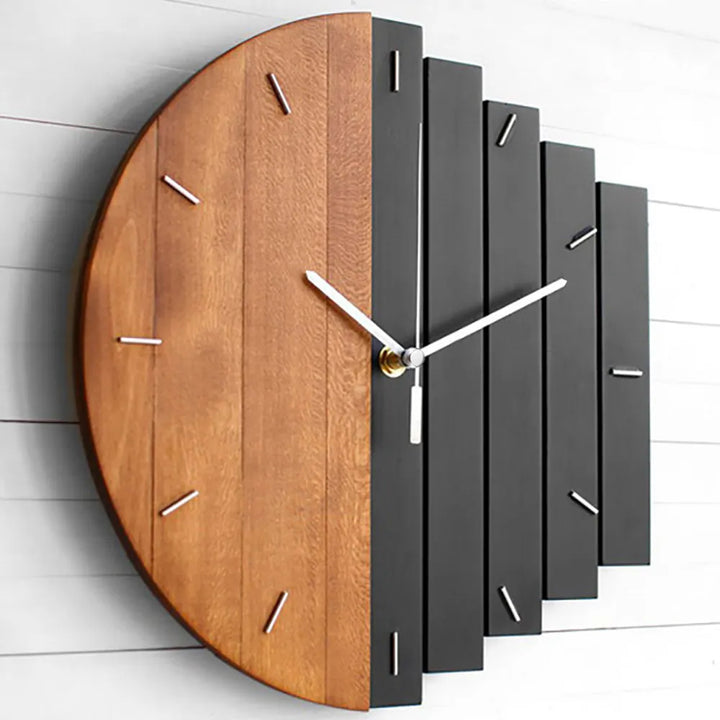 300mm Rustic Abstract Wood Wall Clock For Living Room Home Hanging Artistic Decor Art