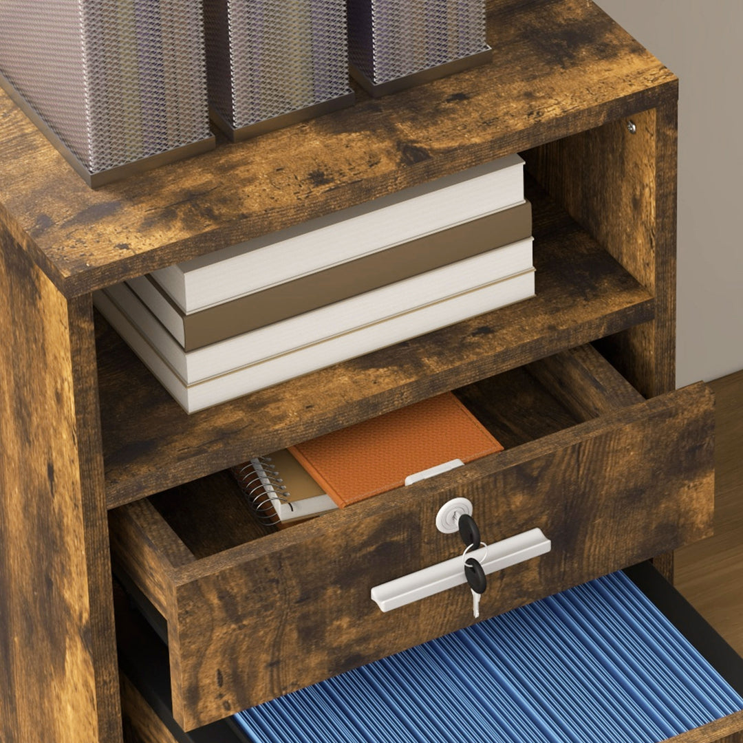 Vinsetto Lockable Filing Cabinet for Home Office