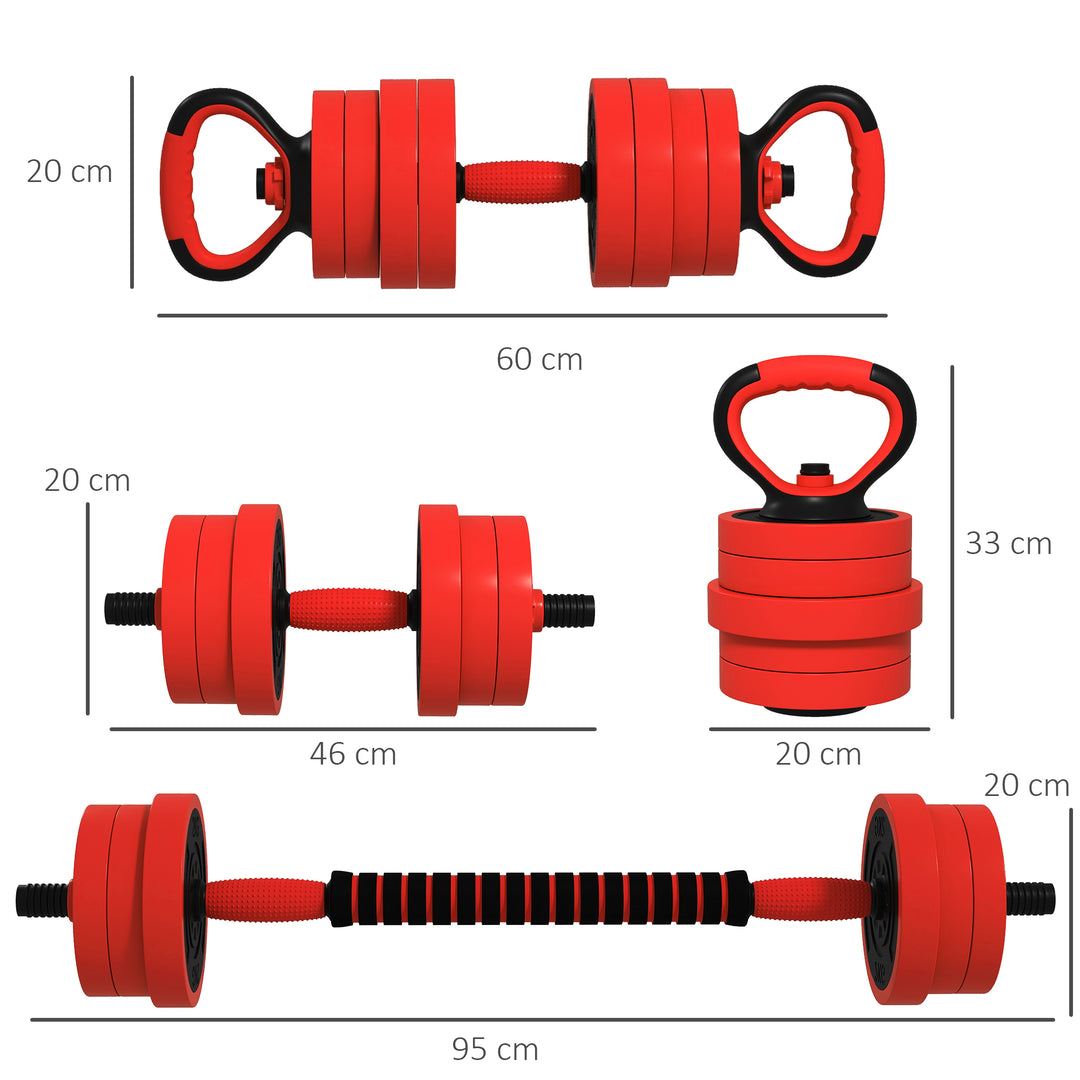 20kg Four-In-One Adjustable Weight Dumbbells Set