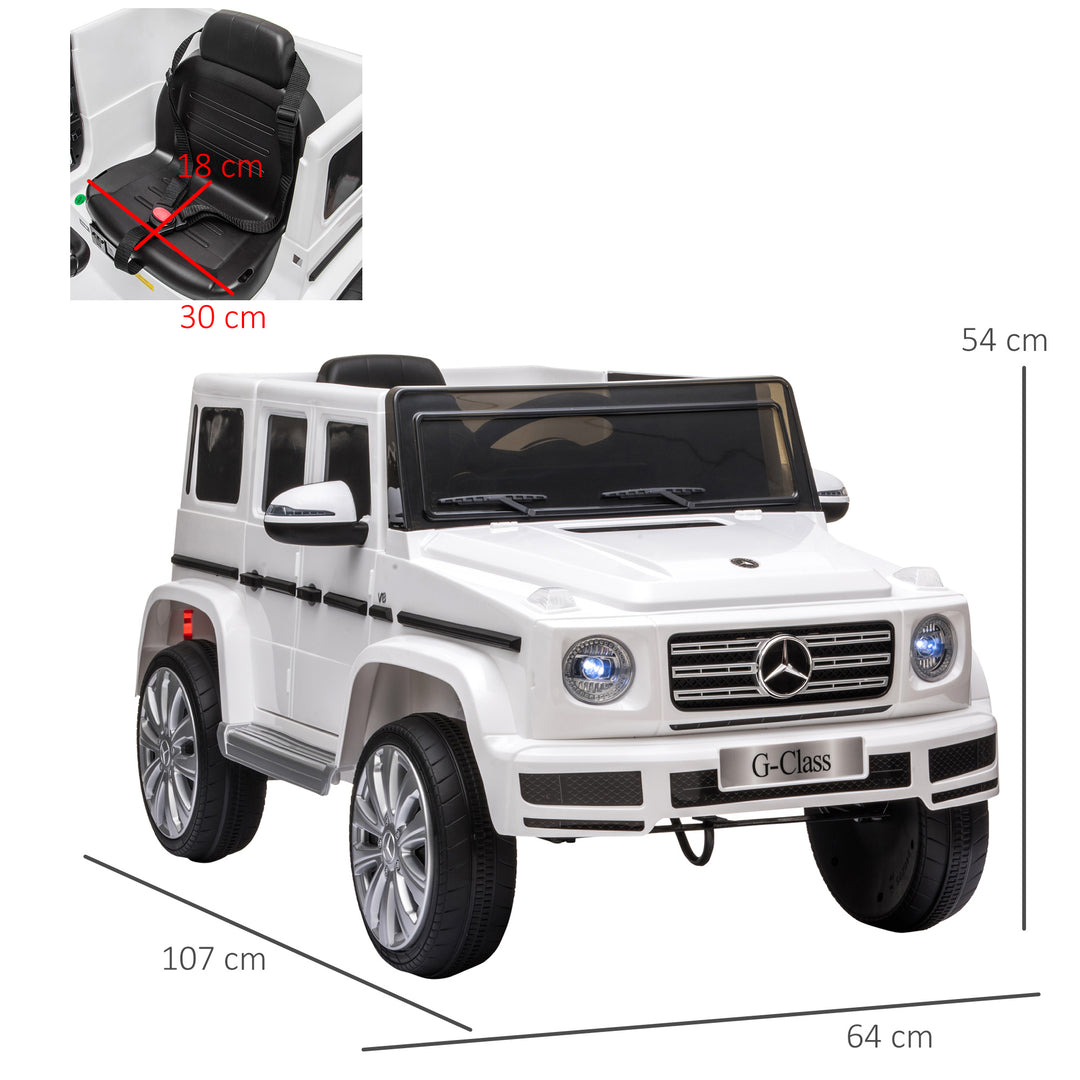 Compatible 12V Battery-powered Kids Electric Ride On Car Mercedes Benz G500 Toy w/ Parental Remote Control Music Lights