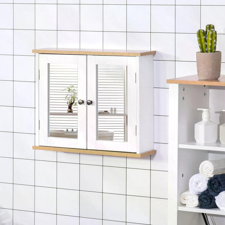 Kleankin Bathroom Mirror Cabinet with Adjustable Shelf