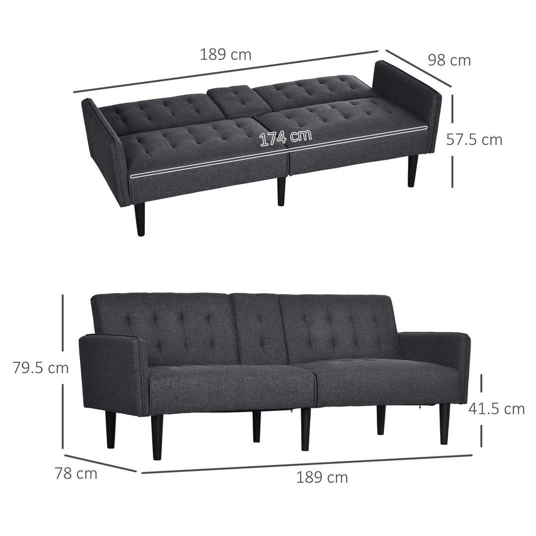 Upholstered Click Clack Sofa Bed