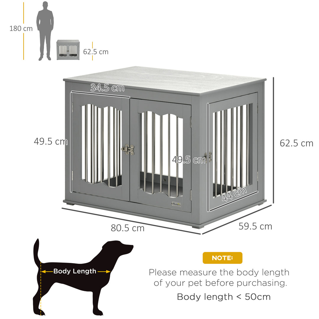 Dog Crate End Table with Three Doors