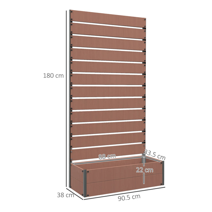 Wood-plastic Composite Raised Planter with Climbing Trellis