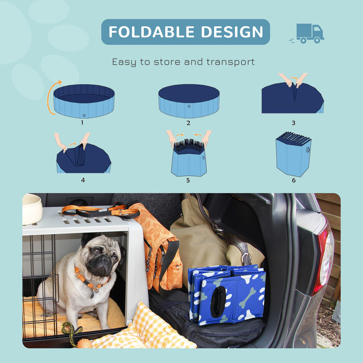 Foldable Pet Pool: Padded Dog & Cat Bathing Tub for Indoor/Outdoor Use