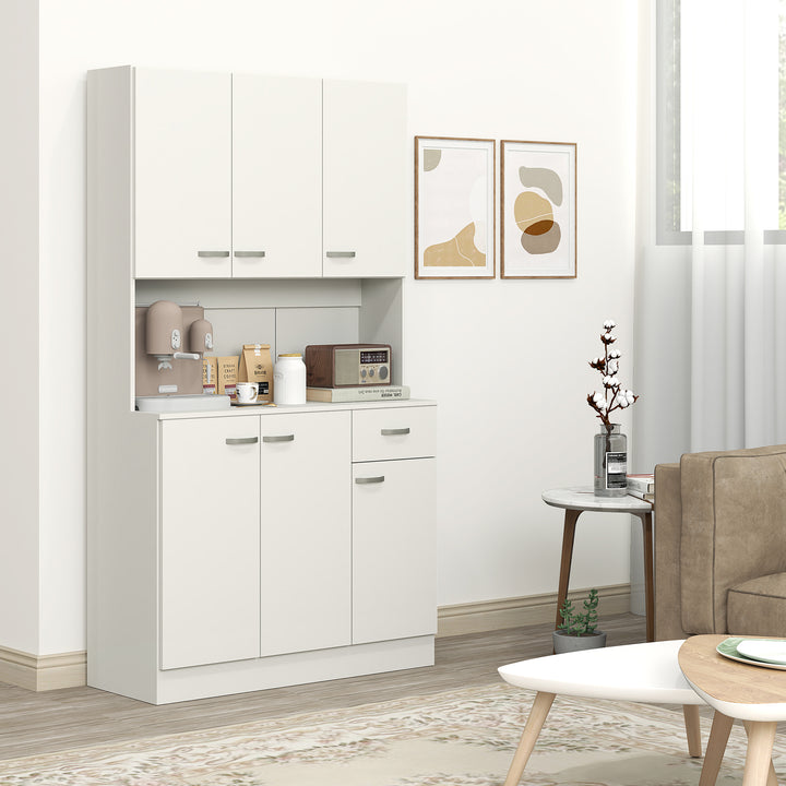 Freestanding Kitchen Pantry Storage Cabinet - White