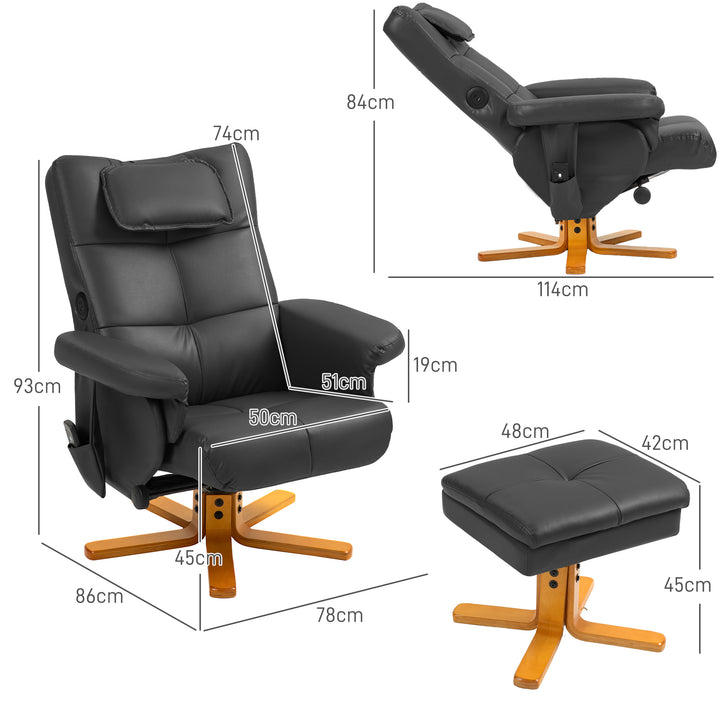 Faux Leather Massage Recliner Chair