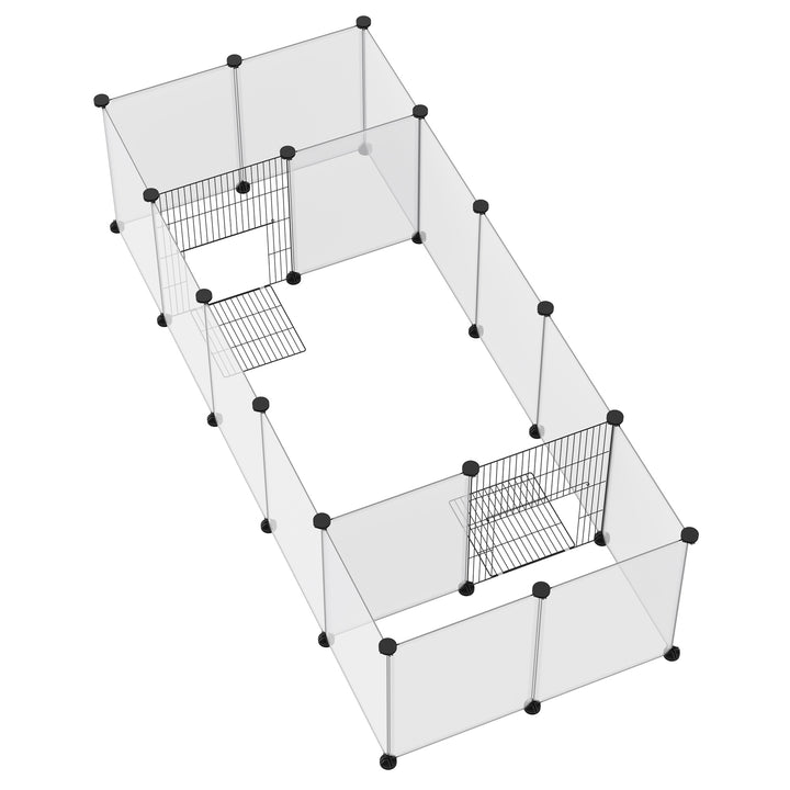 Small Pet Playpen: DIY 18-Panel Portable Metal Wire Cage for Guinea Pigs & Hedgehogs