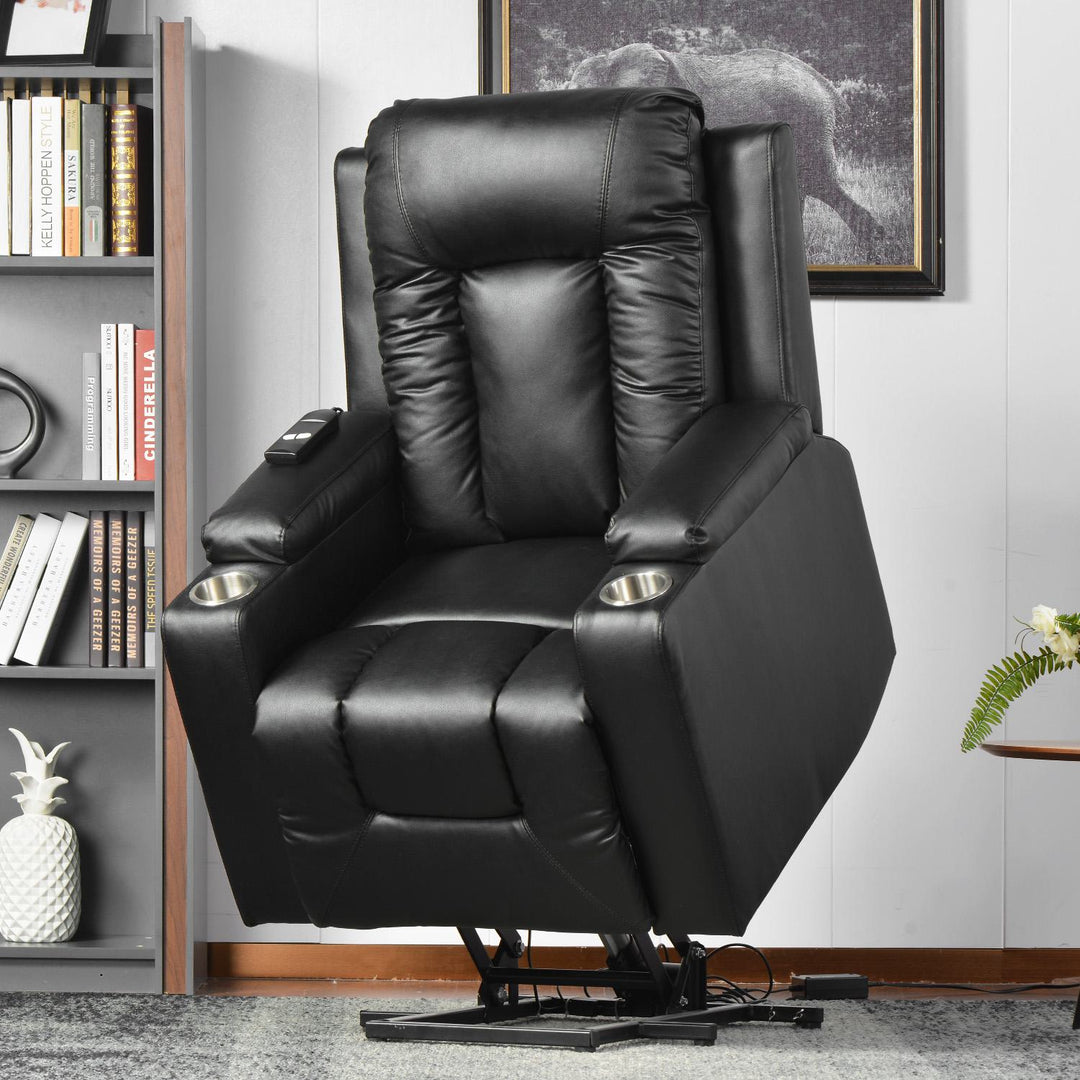 Remote Control Electric Power Lift Recliner Chair for Elderly with Faux Leather