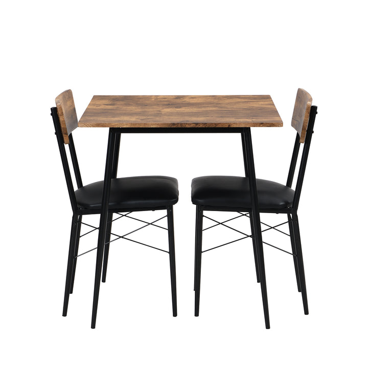 2-Seater Dining Set, Brown https://www.awin1.com/pclick.php?p=39114471377&a=1765756&m=17151 Aosom Default Title