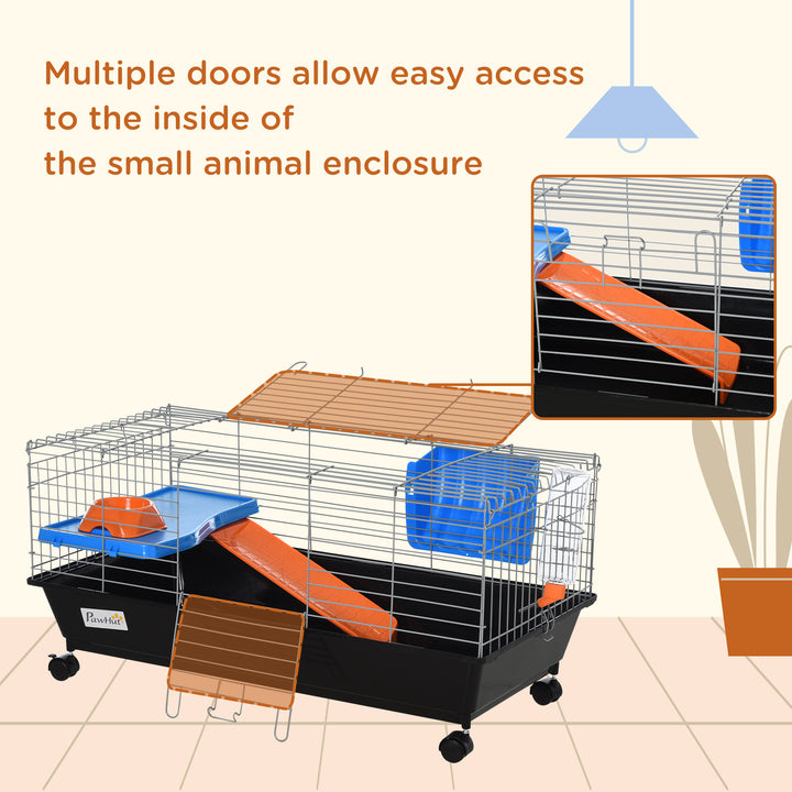 Pet Abode: 2-Tier Small Animal Cage with Accessories