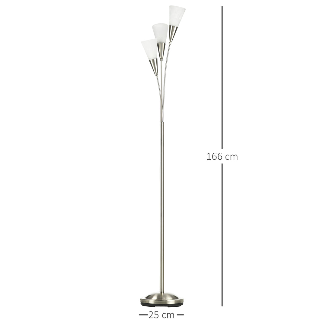 Modern Floor Lights with 3-Light Upright Design