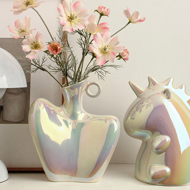 Modern Ceramic Body Shape Flower Vase Sculpture Home Desk Decor Art Living Room Bedroom