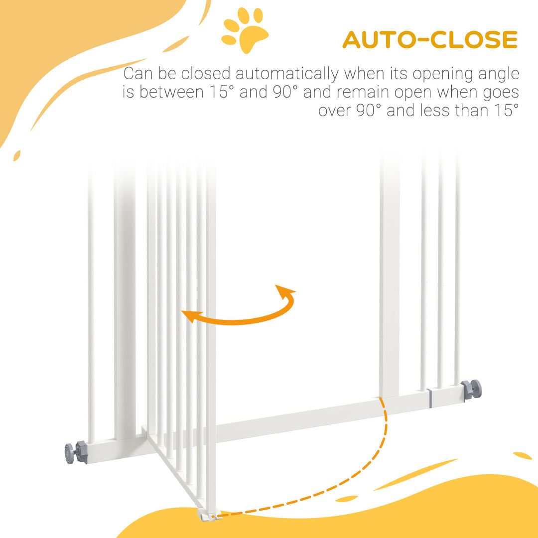 Adjustable Pet Portal: Metal Safety Gate with Folding Design