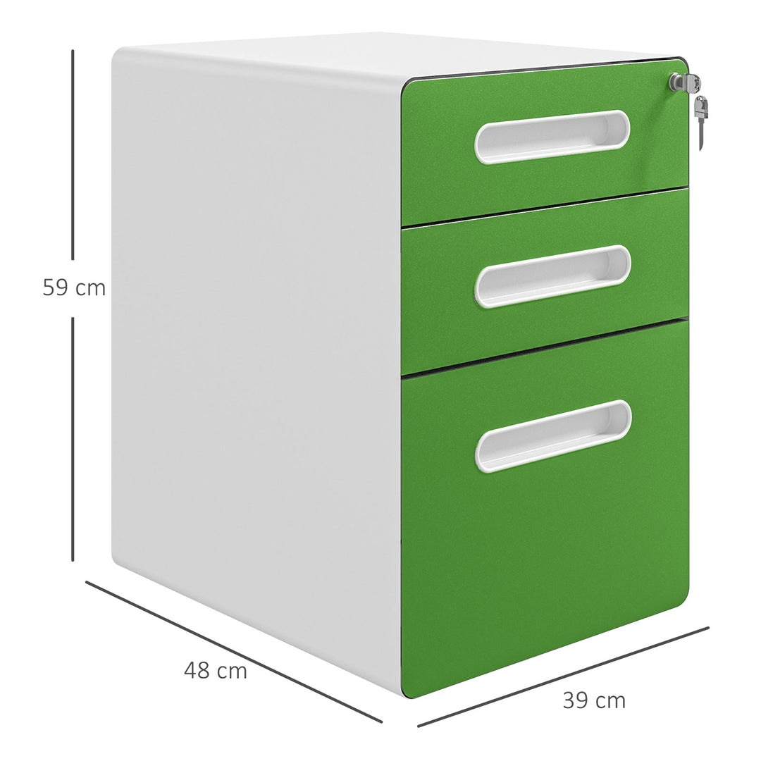 Vinsetto 3 Drawer Filing Cabinet