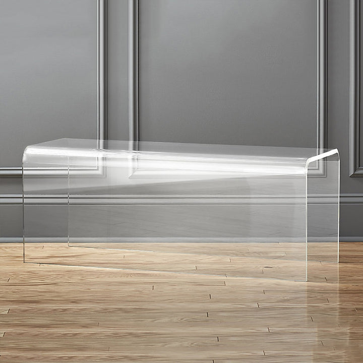 1070mm Modern Minimalist Acrylic Clear Backless Hallway Bench