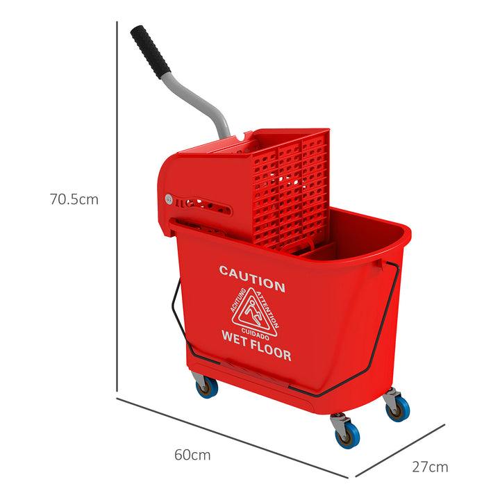 20L Mop Bucket with Wringer and Handle