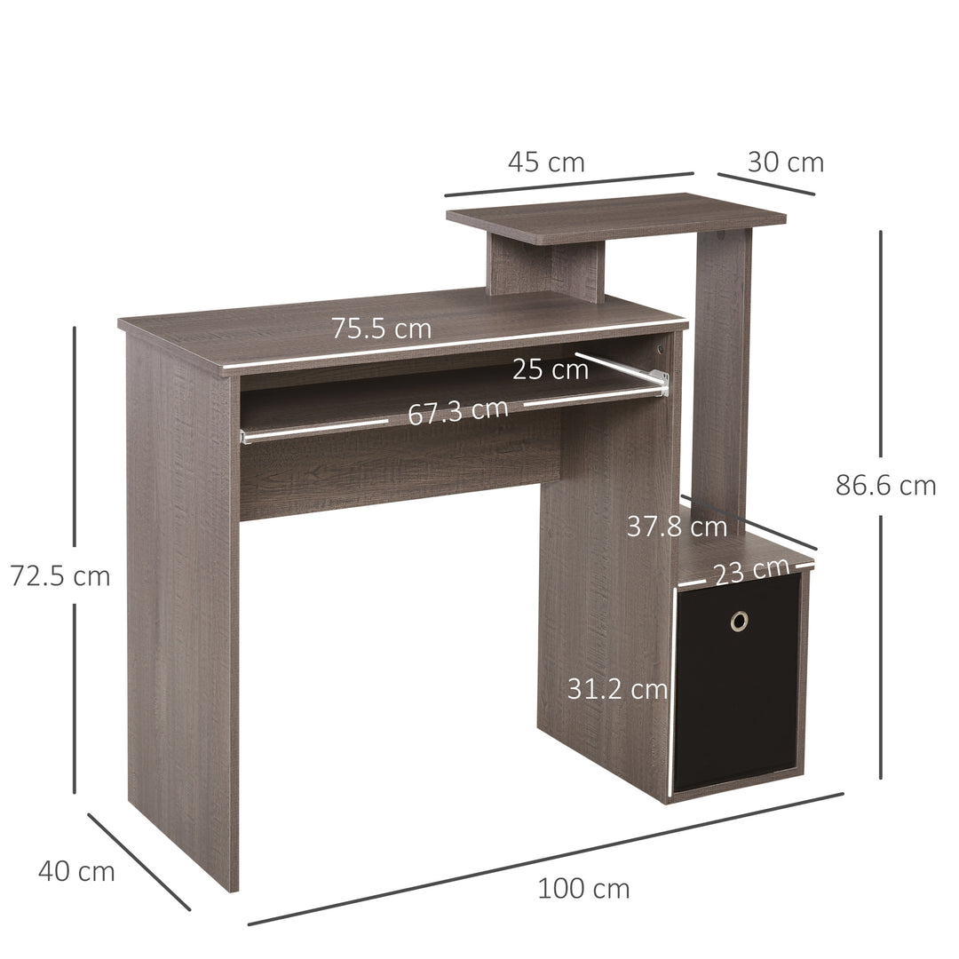 Computer Table with Sliding Keyboard Tray