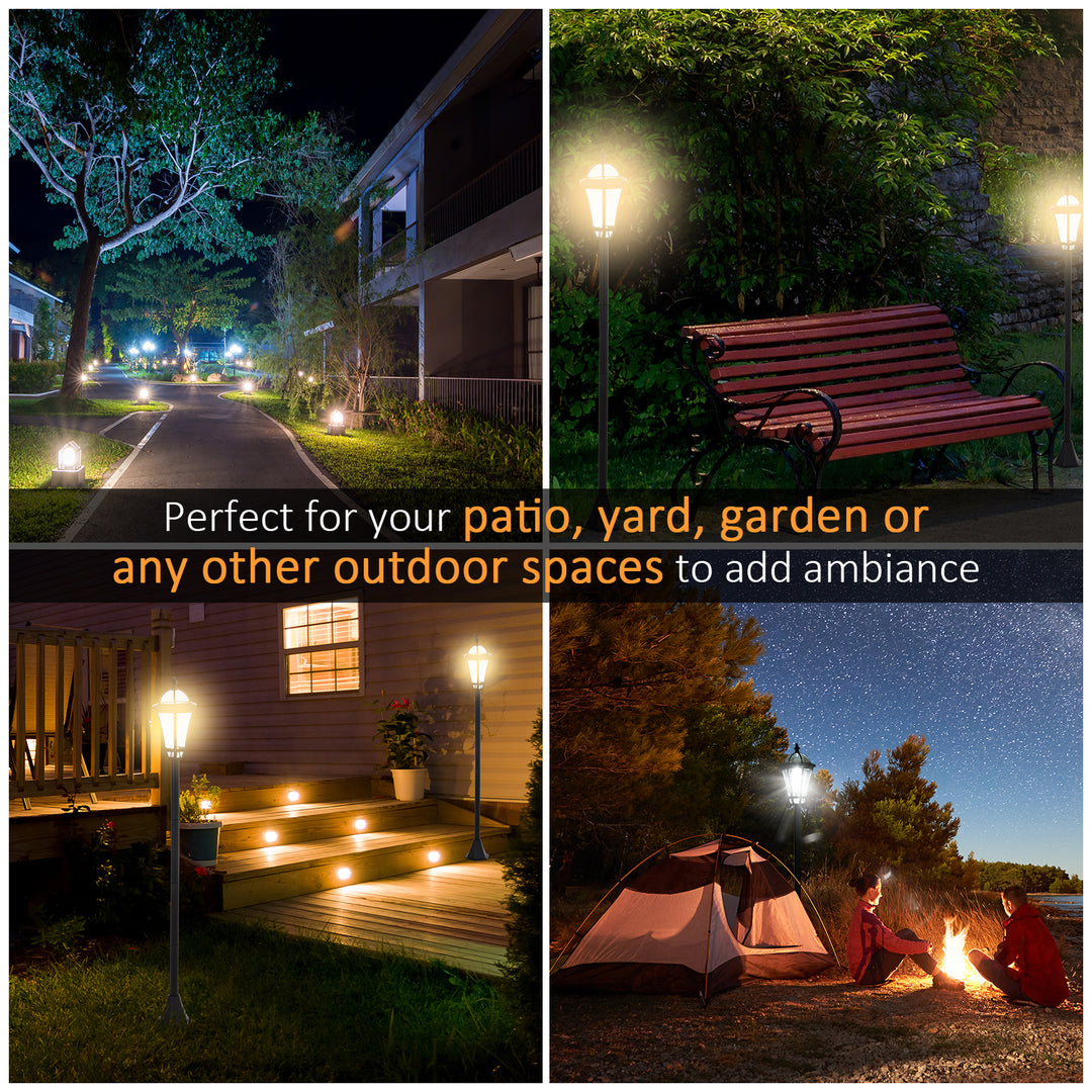 Solar LED Garden Lamps: 2 Water-Resistant Lanterns for Patio Pathway