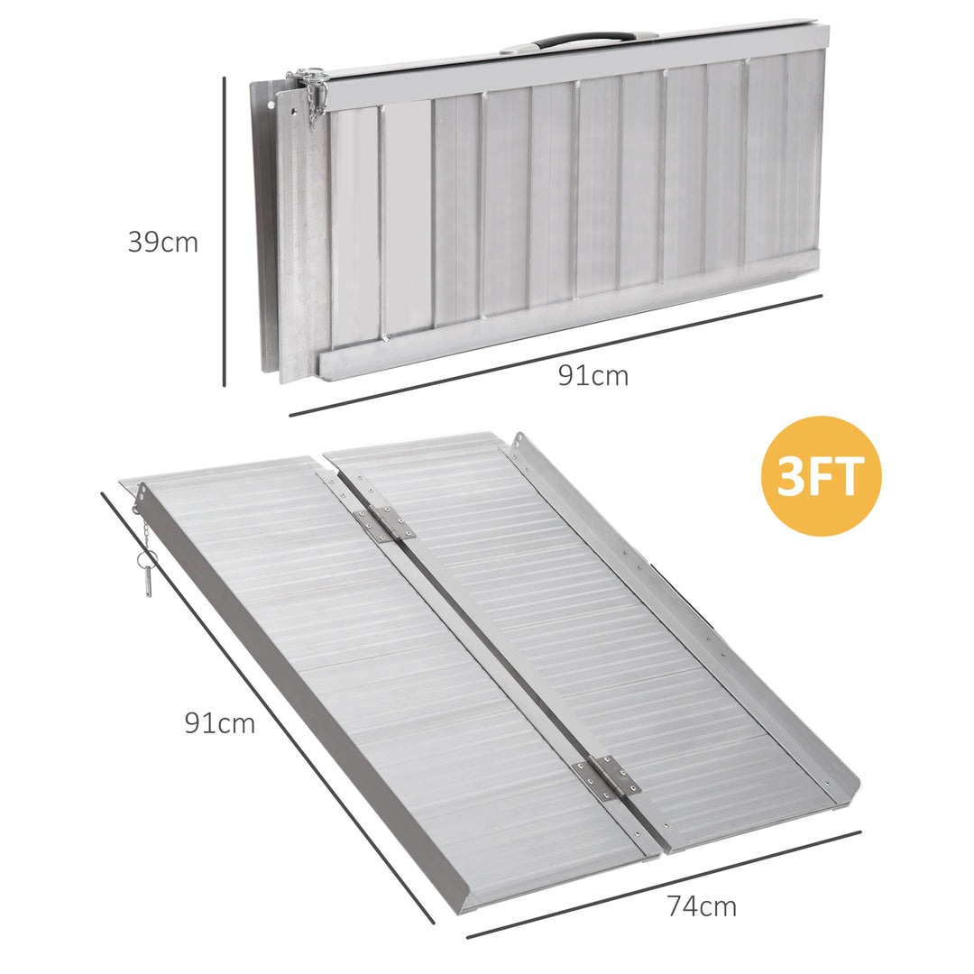 3ft Folding Aluminum Wheelchair Ramp