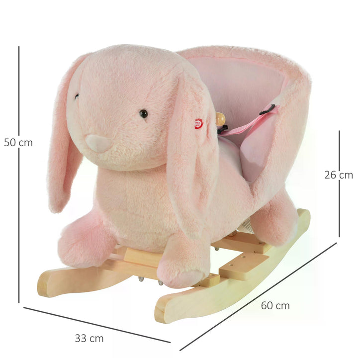 Plush Rocking Rabbit: Sound Effects Ride-On Toy for Toddlers