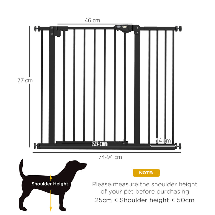 Dog Gate for Stairs Dog Gate Pet Gate with Openable Metal Frame