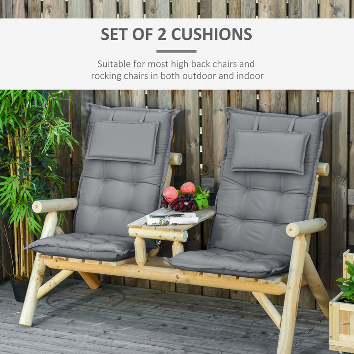 Set of 2 Outdoor Chair Cushions