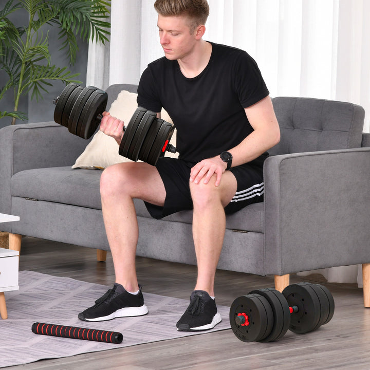 30kg 2 IN 1 Adjustable Dumbbells Weight Set