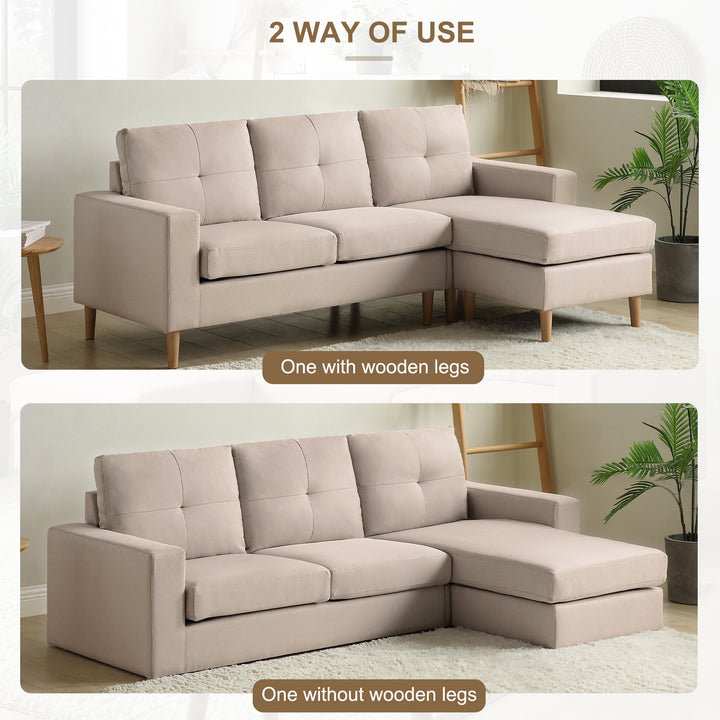 3 Seater Sofa Bed with Removable Footrest