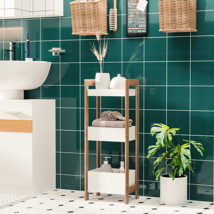 Bamboo Bathroom Caddy: Tiered Organiser for Compact Spaces