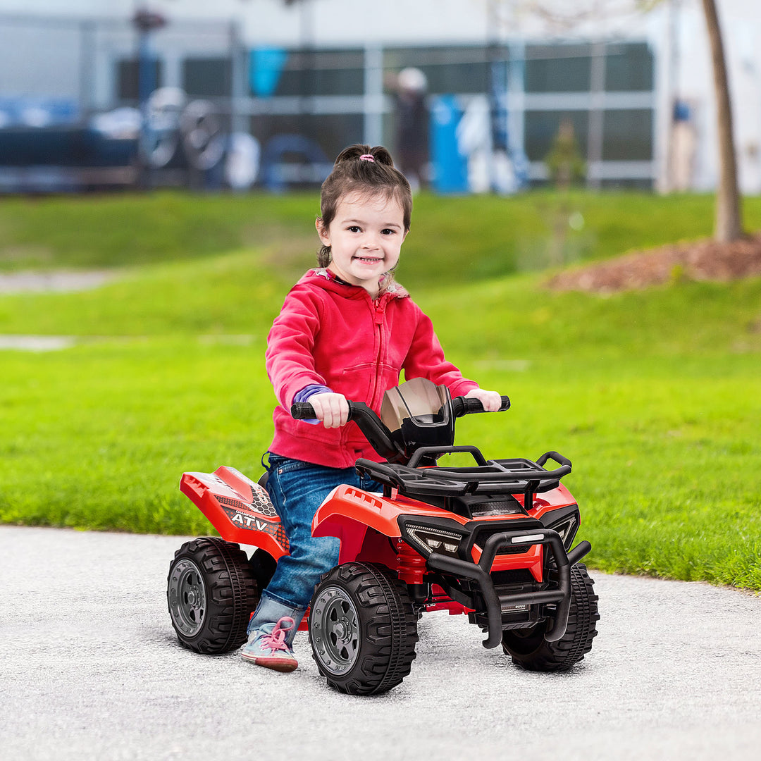 Kids' Battery-Powered Ride-On ATV with Real Working Headlights