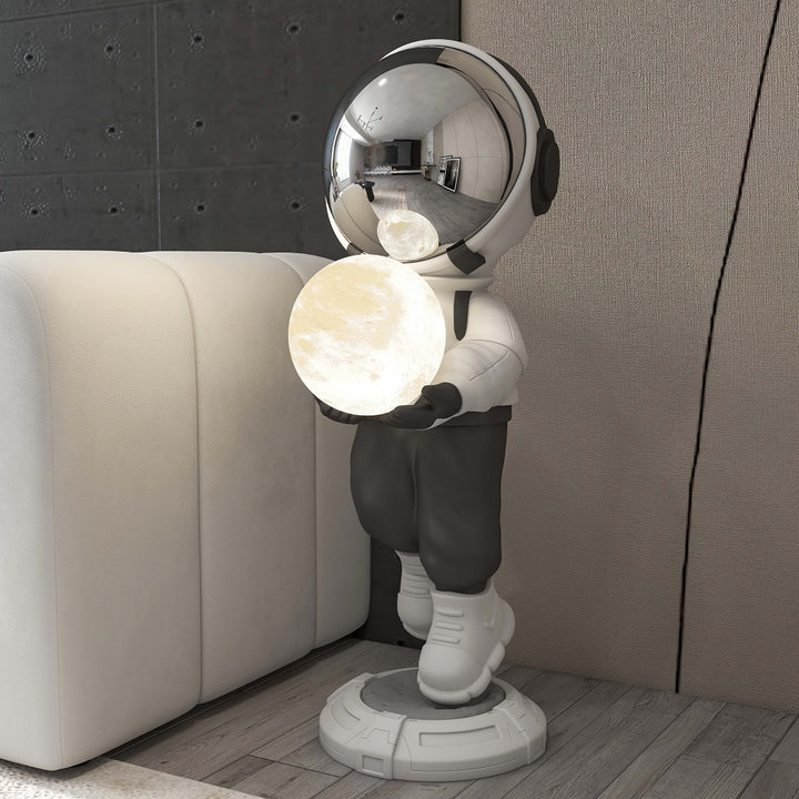 730mm Astronaut Floor Sculpture Figurine Ornament Art Decor with Ball Light USB Charging