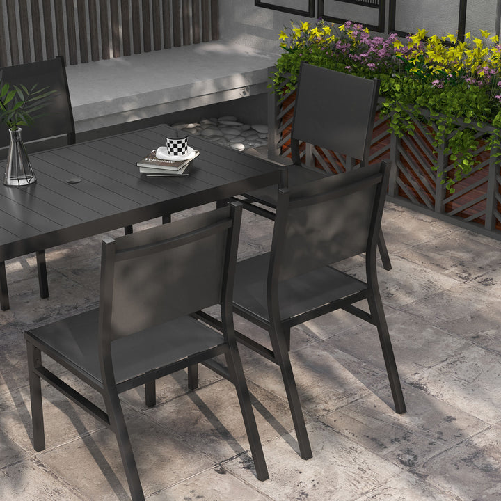 Seven-Piece Steel Dining Set