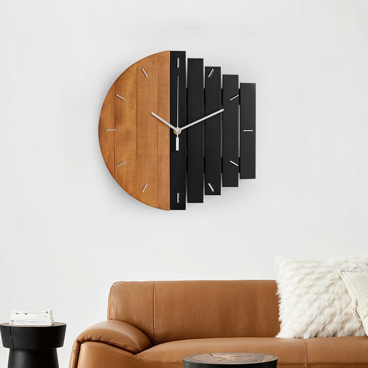 300mm Rustic Abstract Wood Wall Clock For Living Room Home Hanging Artistic Decor Art