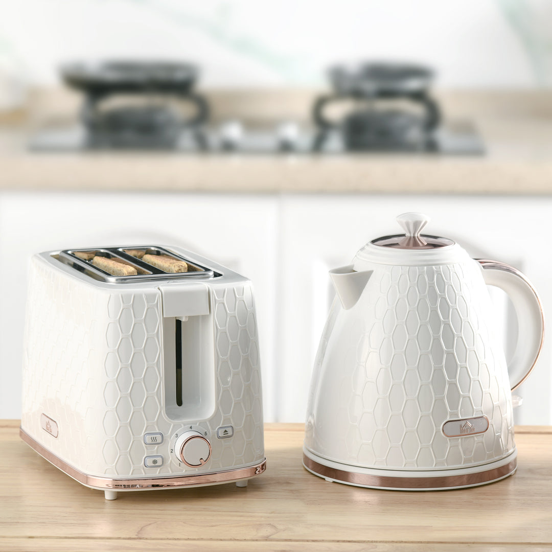 1.7L 3000W Fast Boil Kettle & 2 Slice Toaster Set