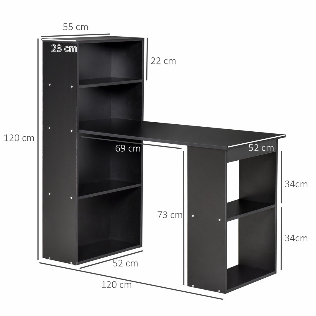 HOMCOM 120cm Desk with Shelves