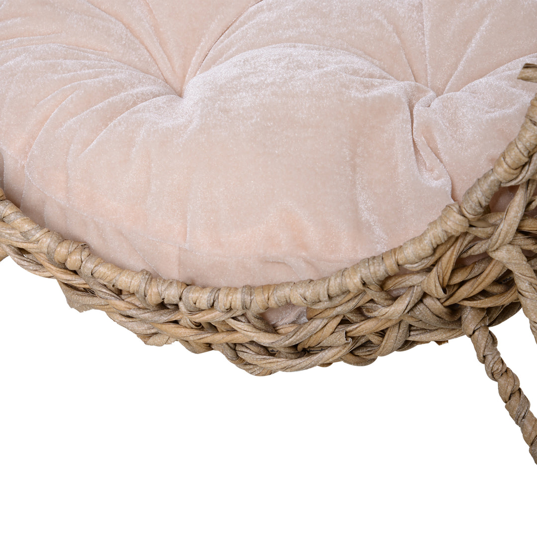 Cat Hammock Rattan Cat House Ball-Shaped Cat Bed with Hand-Woven PE