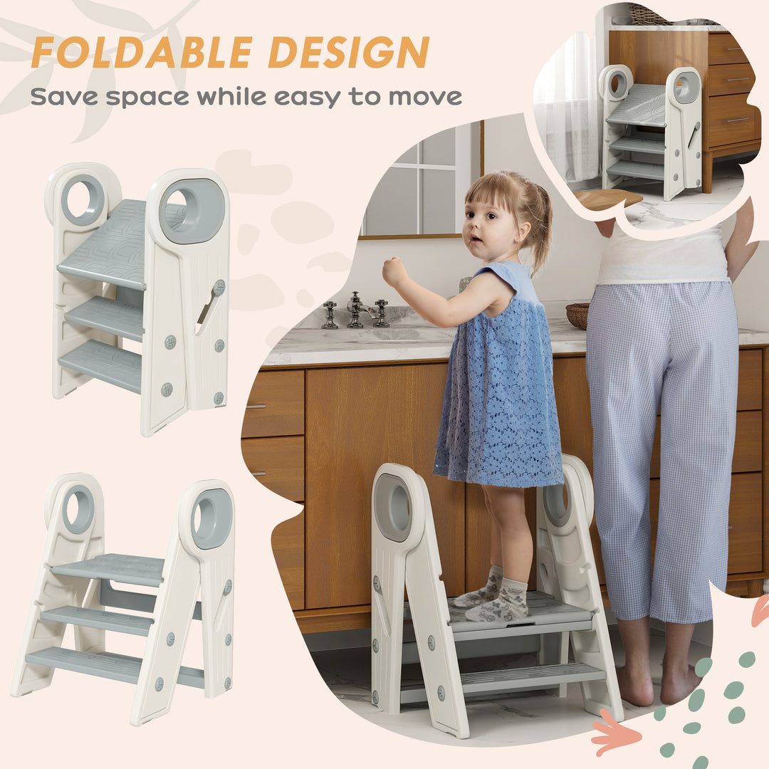 Foldable & Adjustable Toddler Tower