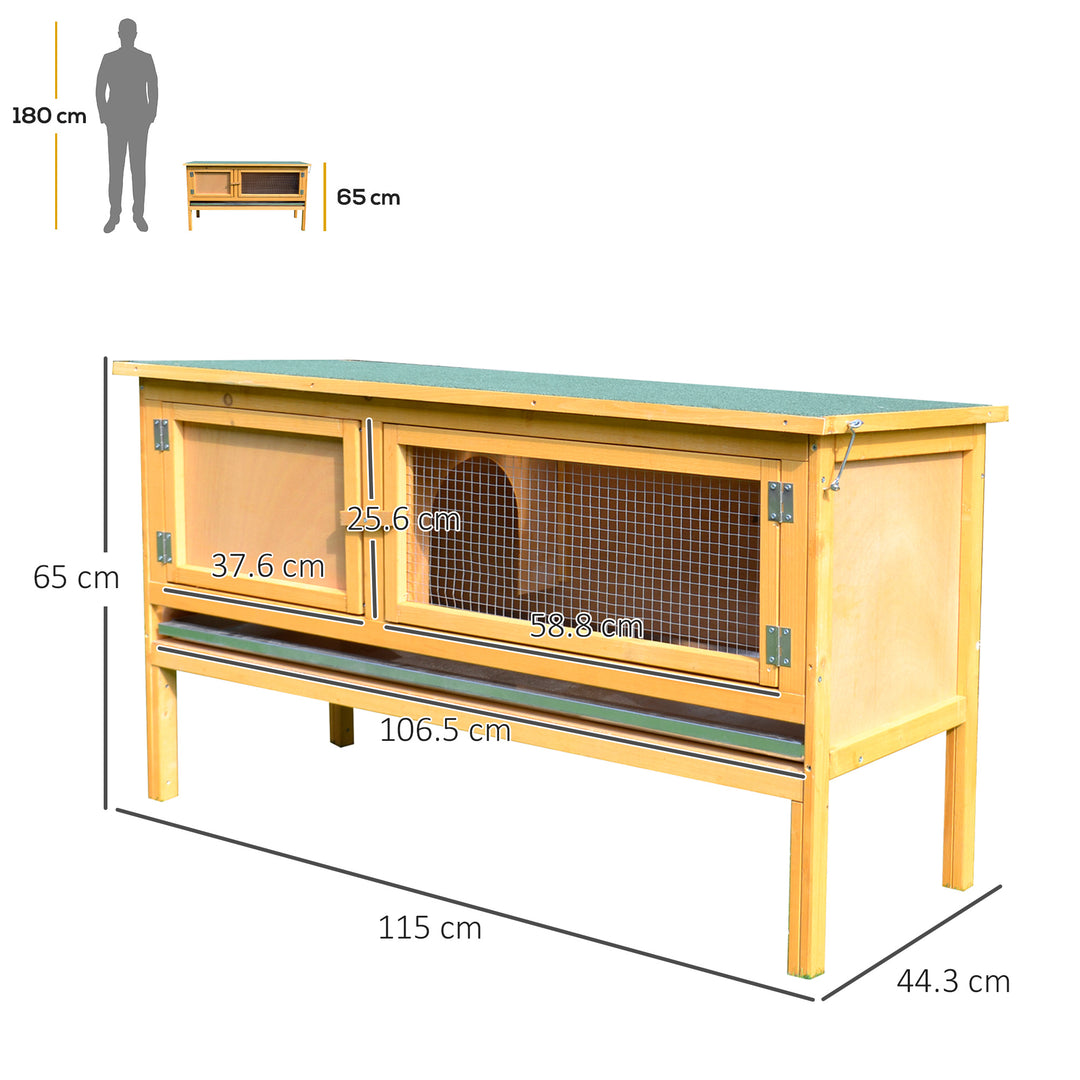 Bunny Abode: Wooden Rabbit Hutch for Guinea Pigs