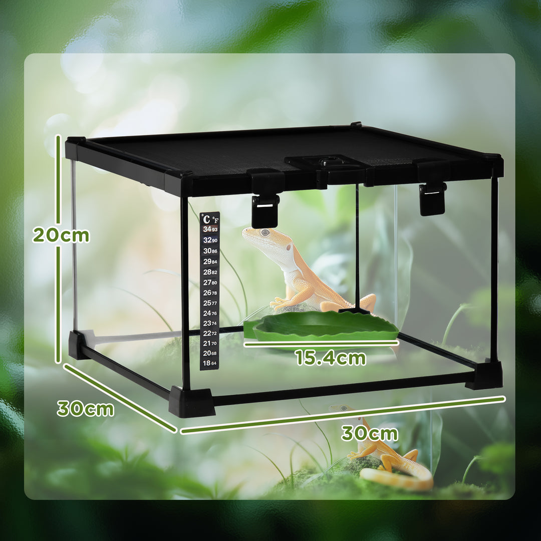 30 x 30 x 20 cm Reptile Glass Terrarium