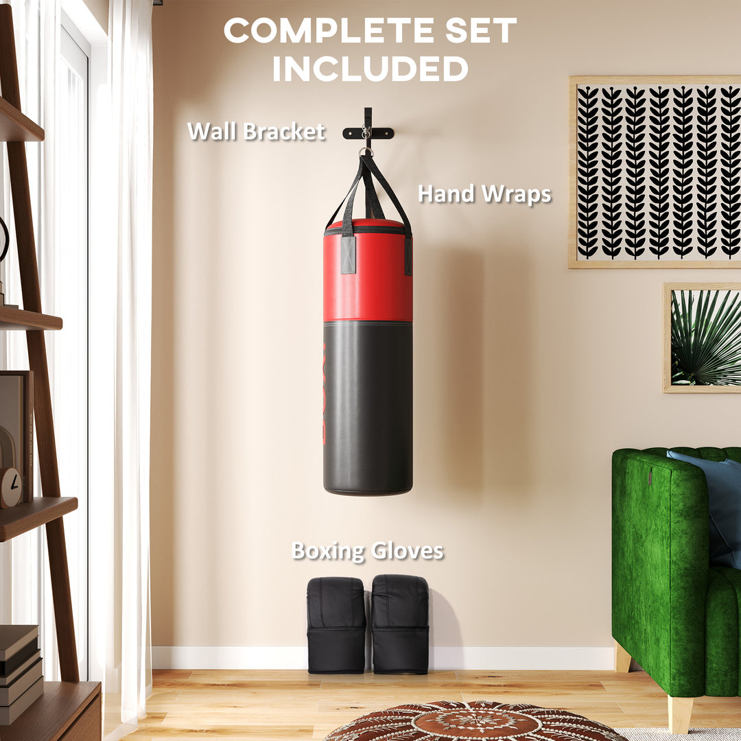 Unfilled Punching Bag Set with Boxing Bag Bracket