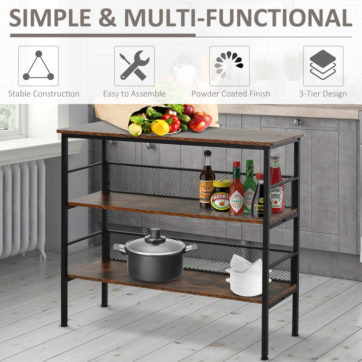 Corner Chic: 3-Tier Adjustable Shelf Unit with Back Panels