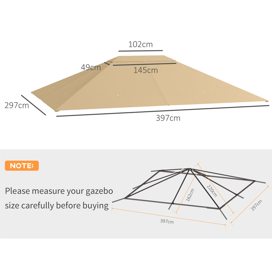 3 x 4m Gazebo Canopy Replacement Cover