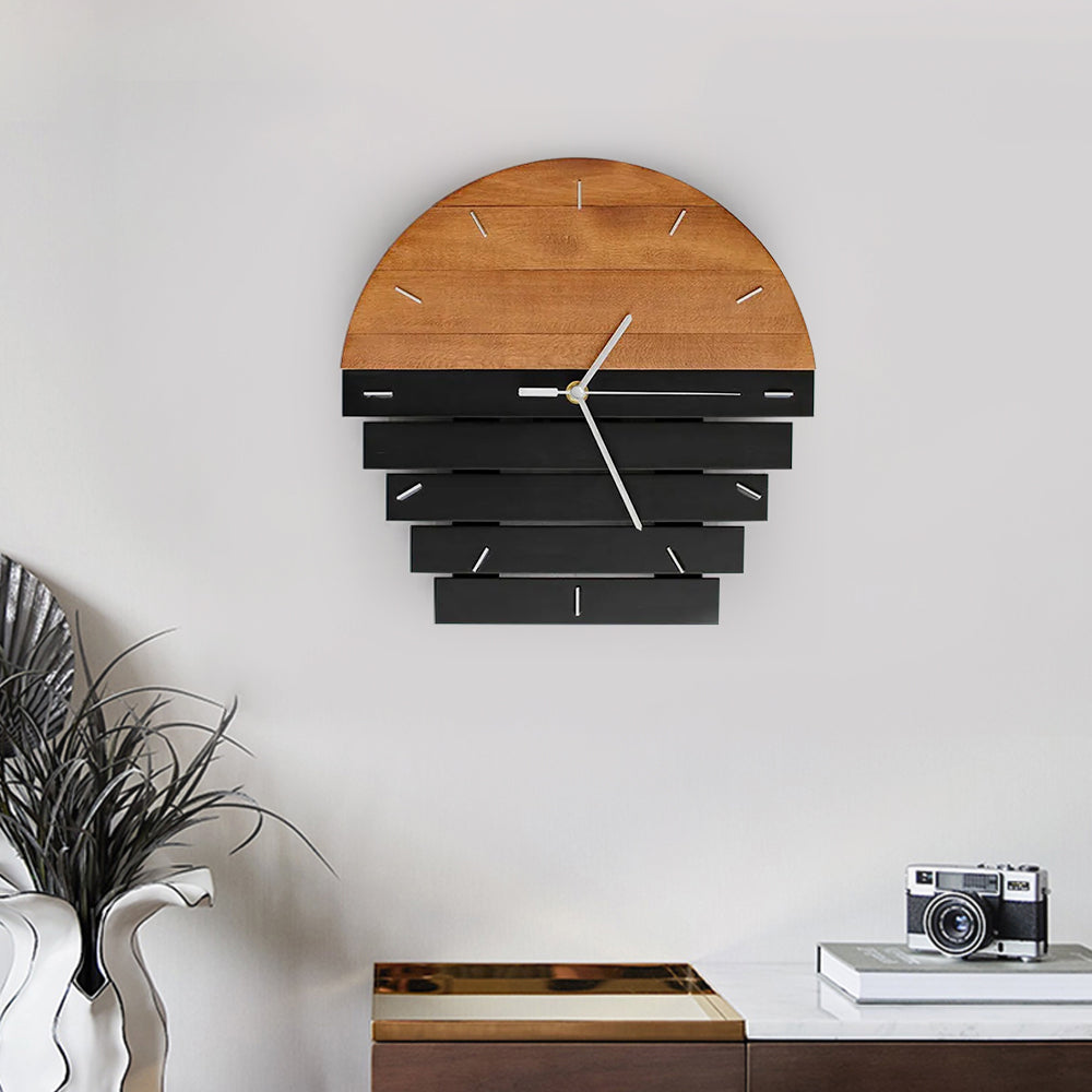 300mm Rustic Abstract Wood Wall Clock For Living Room Home Hanging Artistic Decor Art