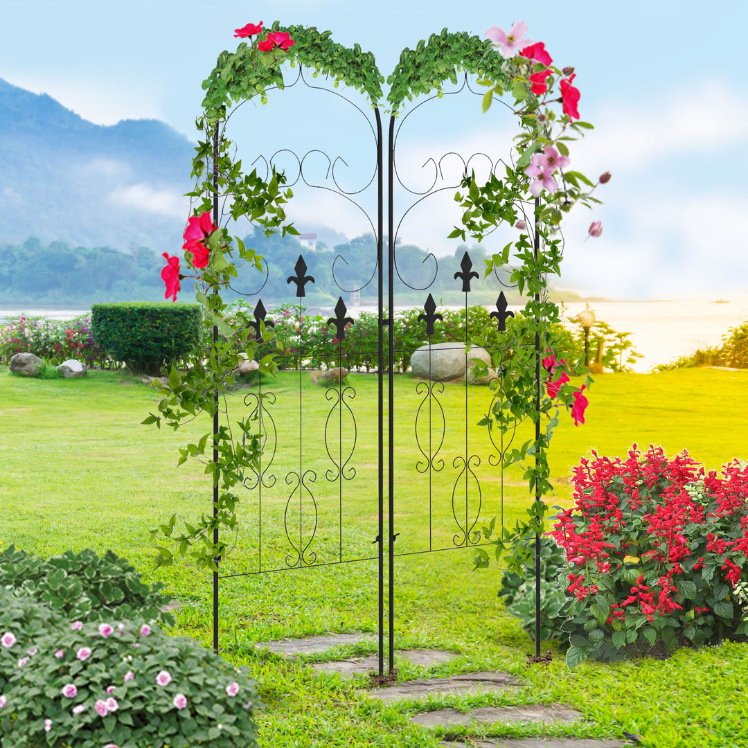 Decorative Trellis Set: Elegant Scroll Design