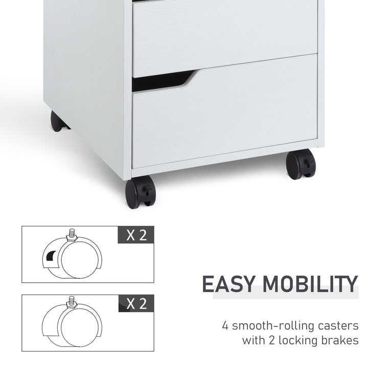 3 Drawer Mobile File Cabinet