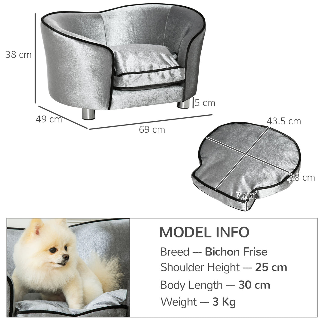 Luxurious Puppy Sofa with Storage Pocket