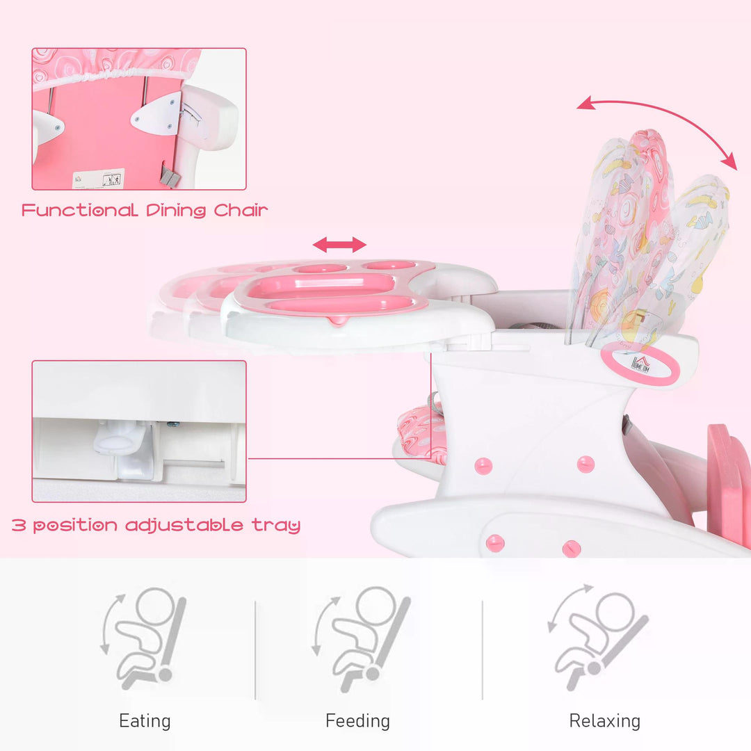 HDPE 3-in-1 Baby Booster High Chair Pink